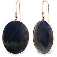 Sapphire Drop Earrings 40.0ctw in 9ct Rose Gold