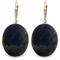 sapphire and diamond drop earrings 400ctw in 9ct gold