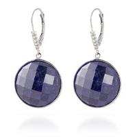 Sapphire and Diamond Drop Earrings 46.0ctw in 9ct White Gold