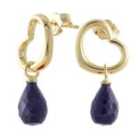 Sapphire Stud Earrings 6.6ctw in 9ct Gold