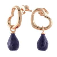 Sapphire Stud Earrings 6.6ctw in 9ct Rose Gold