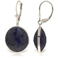 sapphire drop earrings 460ctw in 9ct white gold