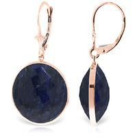 sapphire drop earrings 460ctw in 9ct rose gold