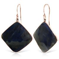 sapphire drop earrings 435ctw in 9ct rose gold