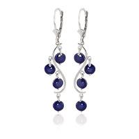 sapphire dream catcher drop earrings 40ctw in 9ct white gold