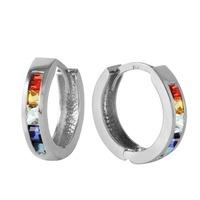 Sapphire Huggie Earrings 1.3ctw in 9ct White Gold