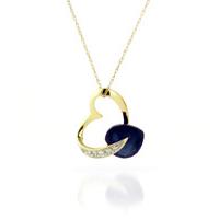 Sapphire and Diamond Pendant Necklace 4.3ct in 9ct Gold