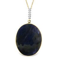 Sapphire and Diamond Pendant Necklace 20.0ct in 9ct Gold