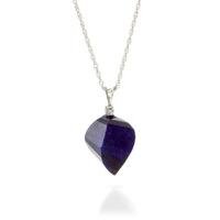 sapphire and diamond pendant necklace 1525ct in 9ct white gold