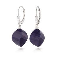 Sapphire and Diamond Drop Earrings 30.5ctw in 9ct White Gold