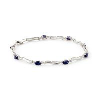 sapphire and diamond tennis bracelet 20ctw in 9ct white gold