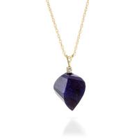 Sapphire and Diamond Pendant Necklace 15.25ct in 9ct Gold