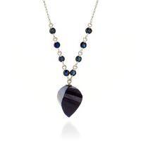 Sapphire Briolette Pendant Necklace 16.25ctw in 9ct White Gold