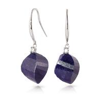 Sapphire and Diamond Drop Earrings 30.5ctw in 9ct White Gold