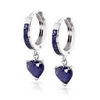 Sapphire Huggie Earrings 0.85ctw in 9ct White Gold