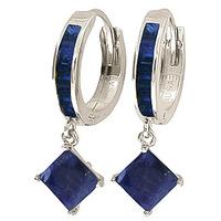 Sapphire Huggie Hoop Earrings 1.3ctw in 9ct White Gold