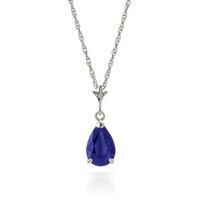 Sapphire Belle Pendant Necklace 1.5ct in 9ct White Gold