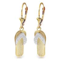 Sandal Drop Earrings in 9ct Gold