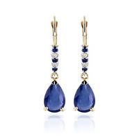 sapphire and diamond belle drop earrings 312ctw in 9ct gold