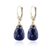 sapphire crown briolette drop earrings 296ctw in 9ct gold