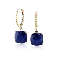 Sapphire Rococo Twist Drop Earrings 9.66ctw in 9ct Gold