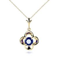 Sapphire Corona Pendant Necklace 0.55ct in 9ct Gold