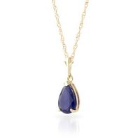 Sapphire Belle Pendant Necklace 1.5ct in 9ct Gold