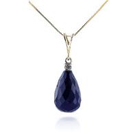 Sapphire and Diamond Pendant Necklace 8.8ct in 9ct Gold