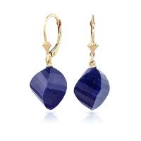 Sapphire Briolette Drop Earrings 30.5ctw in 9ct Gold