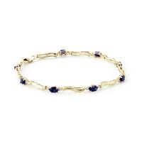 Sapphire and Diamond Tennis Bracelet 2.0ctw in 9ct Gold