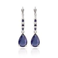 sapphire and diamond belle drop earrings 312ctw in 9ct white gold