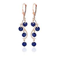 sapphire dream catcher drop earrings 40ctw in 9ct rose gold