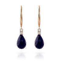 Sapphire and Diamond Drop Earrings 6.6ctw in 9ct Rose Gold