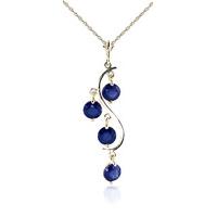 Sapphire Dream Catcher Pendant Necklace 2.0ctw in 9ct Gold