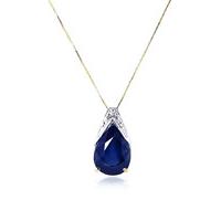 sapphire snowcap pendant necklace 465ct in 9ct gold