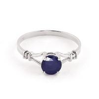 Sapphire and Diamond Aspire Ring 1.0ct in 9ct White Gold