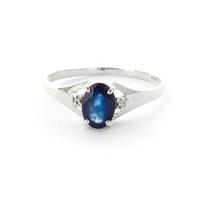 Sapphire and Diamond Desire Ring 1.25ct in 9ct White Gold