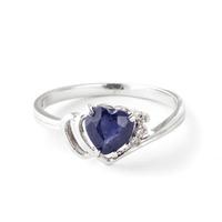 Sapphire and Diamond Devotion Ring 1.0ct in 9ct White Gold