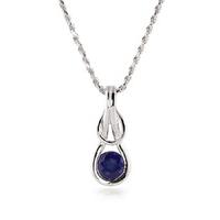 Sapphire San Francisco Pendant Necklace 0.65ct in 9ct White Gold