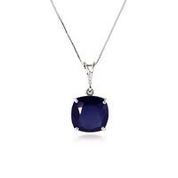 sapphire rococo pendant necklace 483ct in 9ct white gold