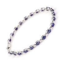 Sapphire Infinite Tennis Bracelet 8.0ctw in 9ct White Gold