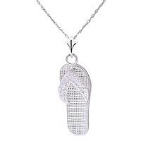 Sandal Pendant Necklace in 9ct White Gold