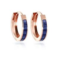 sapphire huggie earrings 13ctw in 9ct rose gold