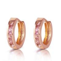 Sapphire Huggie Earrings 1.3ctw in 9ct Rose Gold