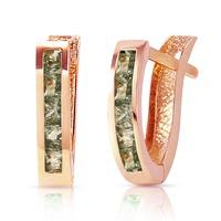 Sapphire Acute Huggie Earrings 1.3ctw in 9ct Rose Gold