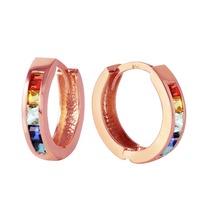 sapphire huggie earrings 13ctw in 9ct rose gold