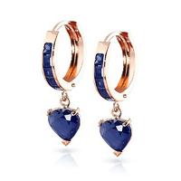 Sapphire Huggie Earrings 0.85ctw in 9ct Rose Gold