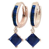 Sapphire Huggie Hoop Earrings 1.3ctw in 9ct Rose Gold