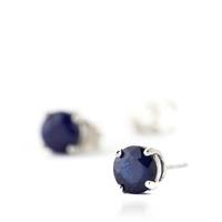 Sapphire Stud Earrings 0.95ctw in 9ct White Gold