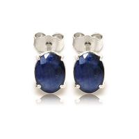 Sapphire Stud Earrings 2.0ctw in 9ct White Gold